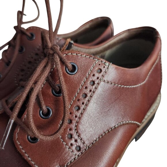 Bostonian Brown Leather Cap Toe Dress Shoes Men's Size 9.5 Preppy Vintage - Picture 12 of 15